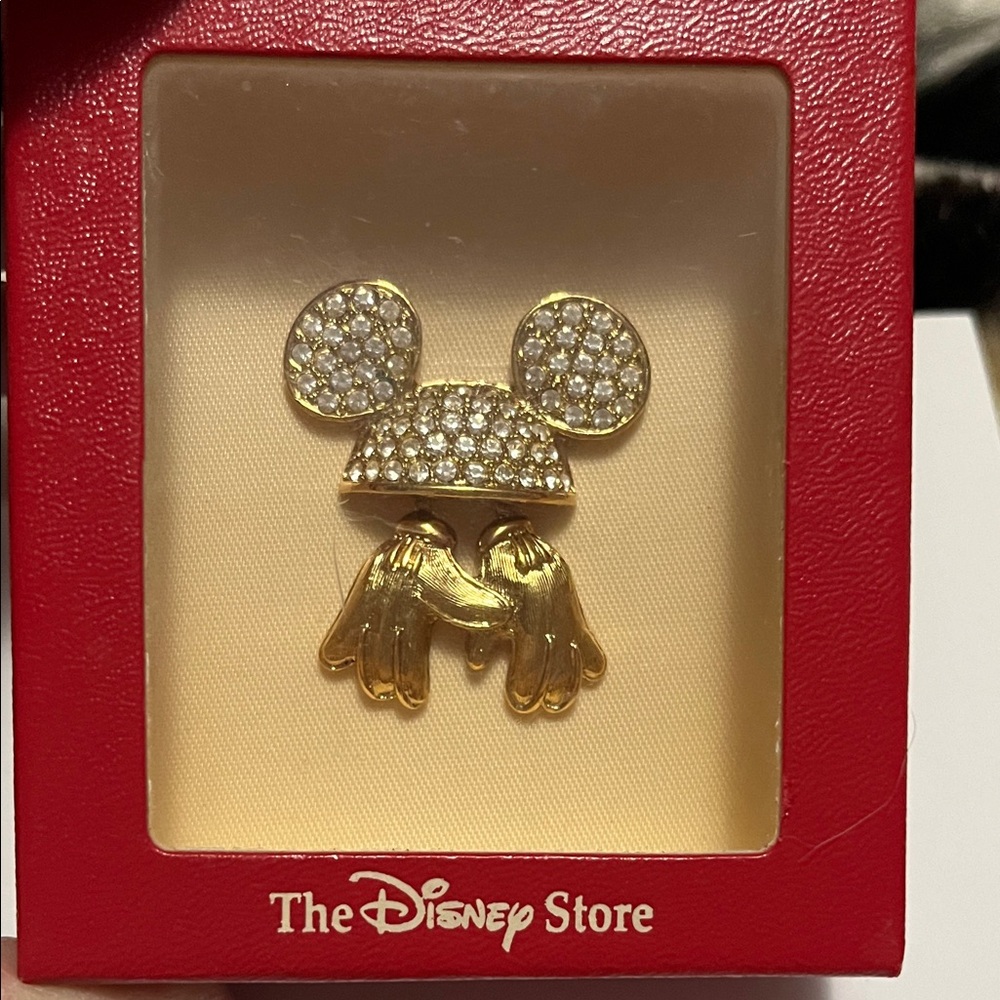 🎀🩷🤍NAPIER DISNEY GOLD HAT HANDS PIN🎀🩷🤍